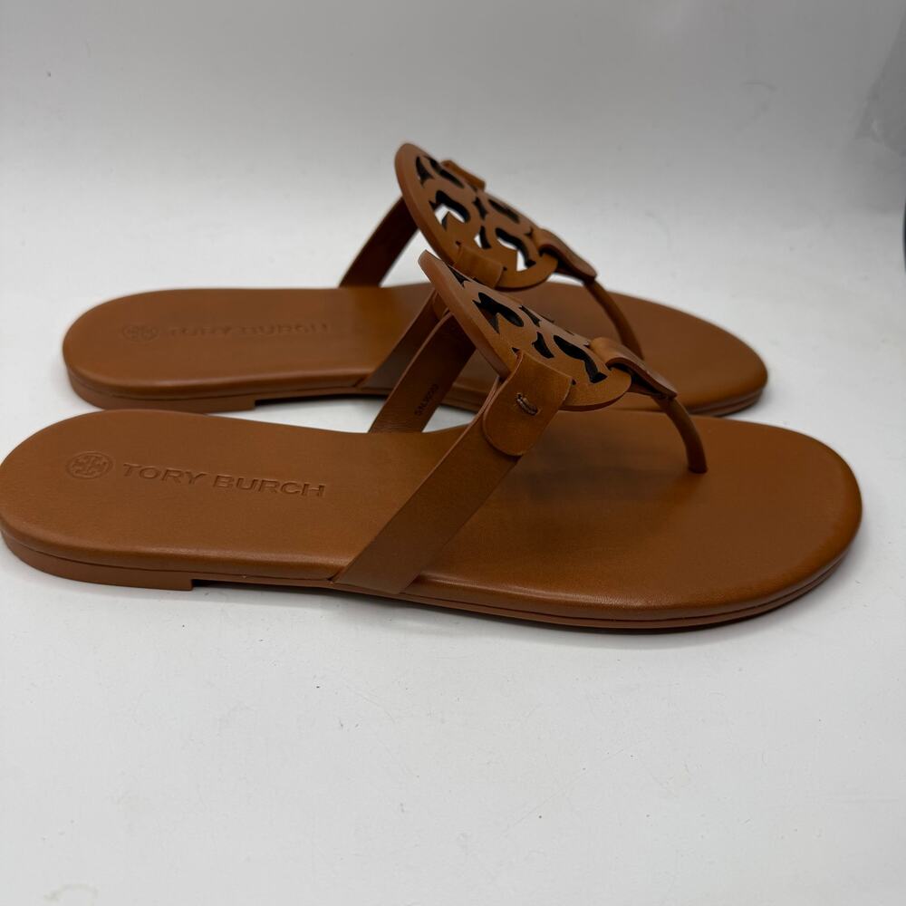 NEW NWT Tory Burch Miller Soft Calf Leather Sandals in Miele US 10 - Picture 3 of 8